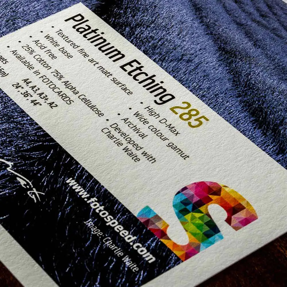 Fotospeed Platinum Etching 285 Printable Photo Paper Blank