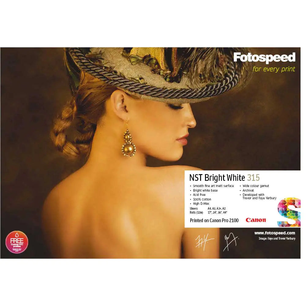 Fotospeed Natural Soft Textured Bright White 315 Printable Photo Paper Blank