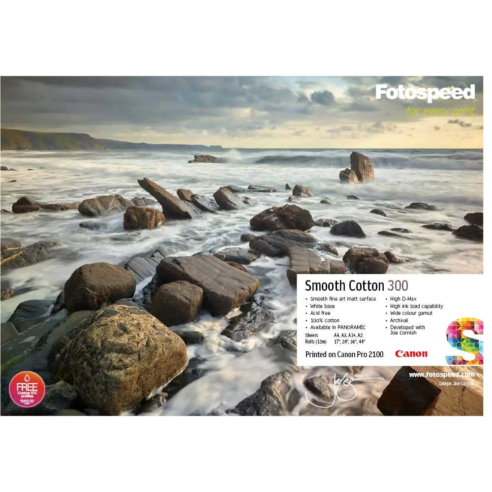 Fotospeed Smooth Cotton 300 Printable Photo Paper Blank