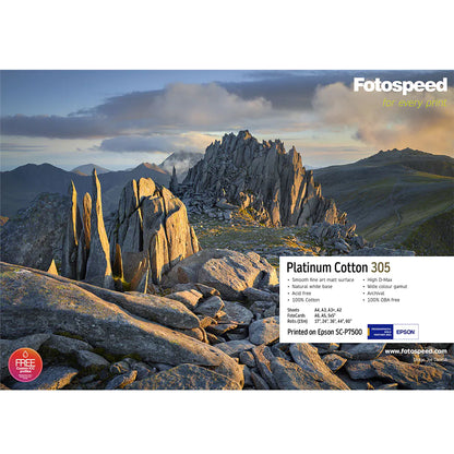 Fotospeed Platinum Cotton 305 Printable Photo Paper Blank